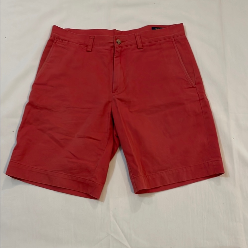 Ralph Lauren soft Red Flat Front Shorts Timeless Design
